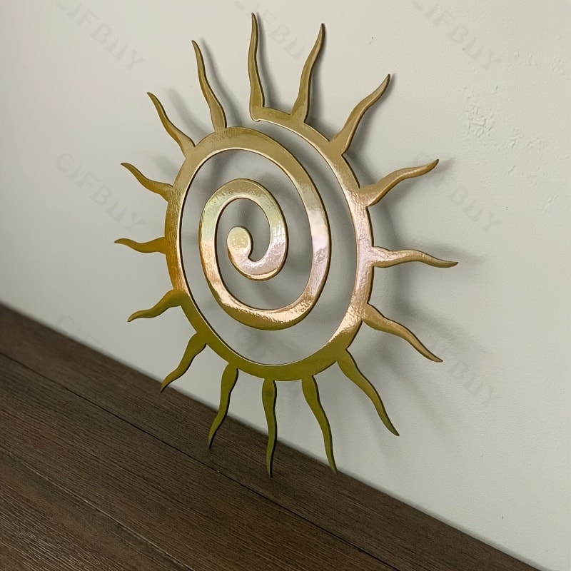 Antique Coiled Star Metal Wall Sculpture For Outdoor Wall Decor Rustic Garden Accent 4