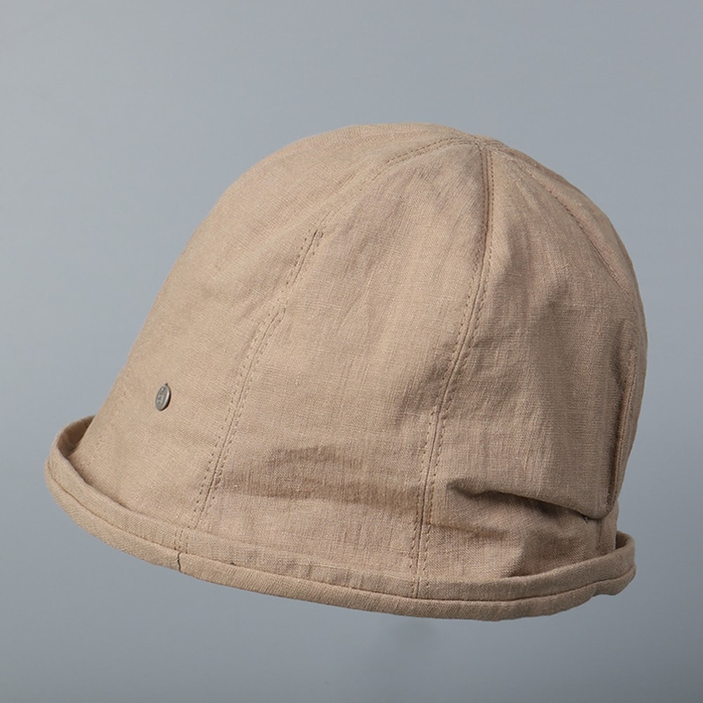 Foldable Linen Sun Hat For Women Wide Brim Bucket Hat For Beach Travel 5