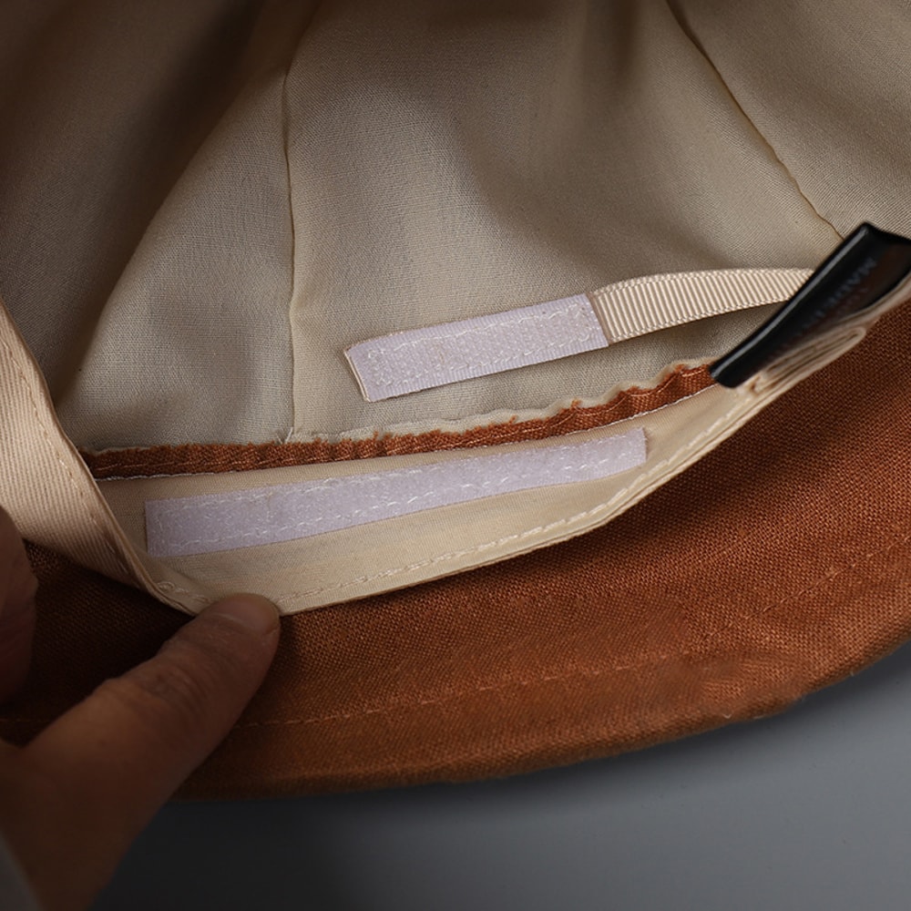 Foldable Linen Sun Hat For Women Wide Brim Bucket Hat For Beach Travel 4