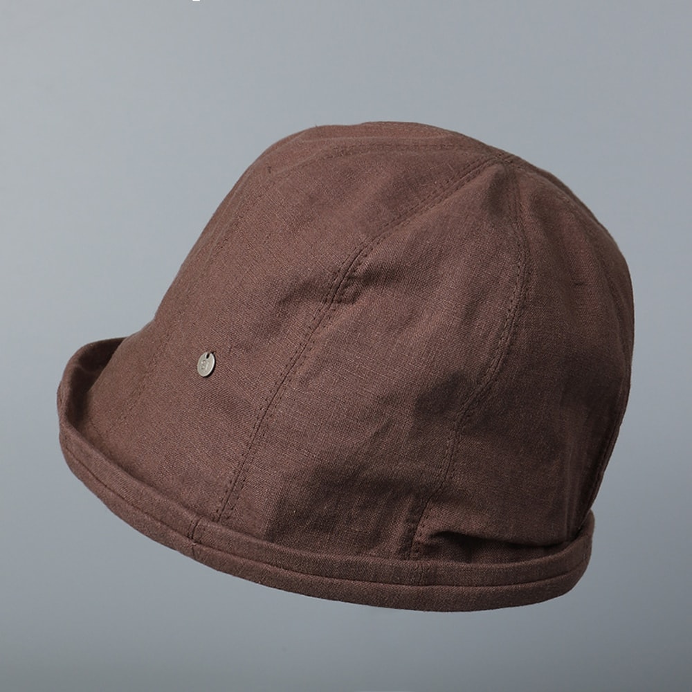 Foldable Linen Sun Hat For Women Wide Brim Bucket Hat For Beach Travel 6