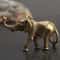 Handcrafted Brass Elephant Figurine Lucky Mini Elephant Decor for Home and Desk