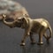 Handcrafted Brass Elephant Figurine Lucky Mini Elephant Decor for Home and Desk
