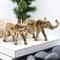 Handcrafted Brass Elephant Figurine Lucky Mini Elephant Decor for Home and Desk