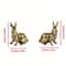 Vintage Brass Rabbit Tea Pet Feng Shui Zodiac Ornament Lucky Charm Decor 5