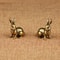 Vintage Brass Rabbit Tea Pet Feng Shui Zodiac Ornament Lucky Charm Decor 1