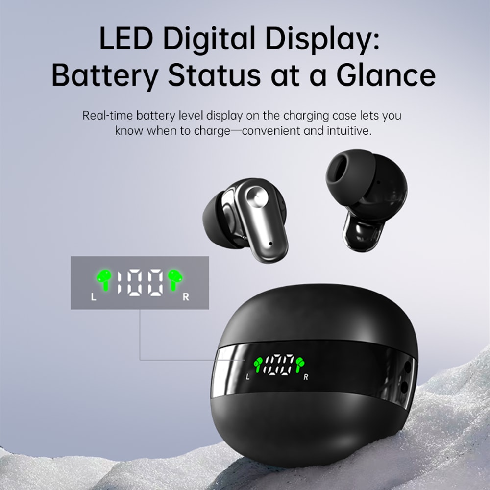 SmartTouch Wireless Earbuds With LED Display Noise Cancellation 2
