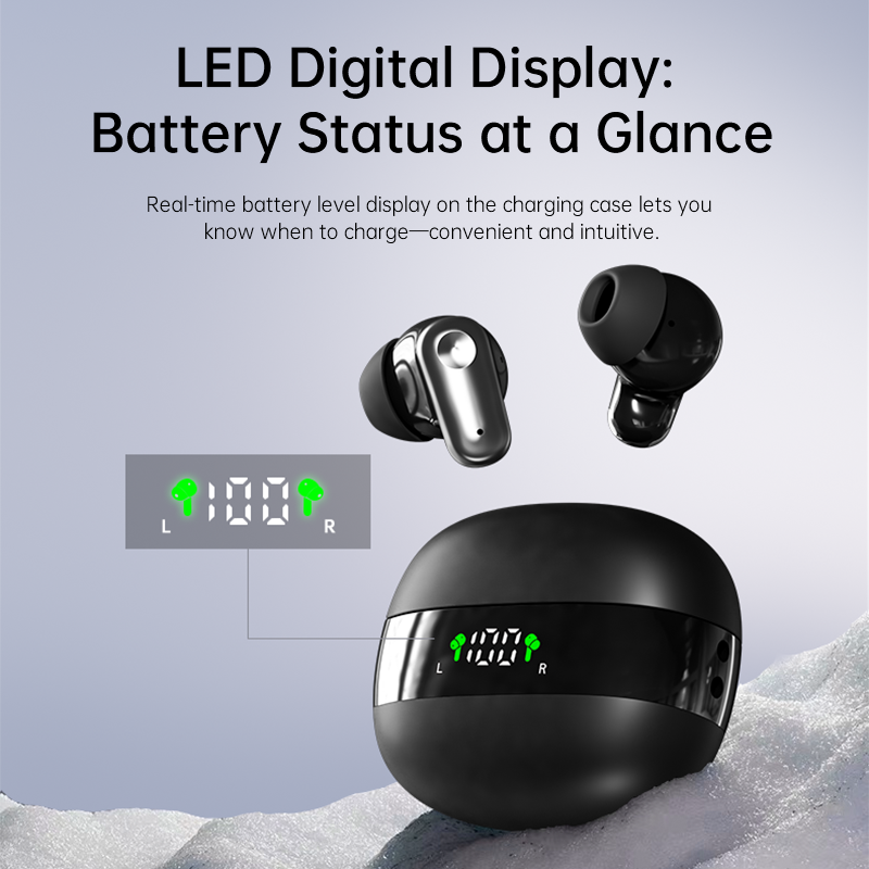 SmartTouch Wireless Earbuds With LED Display Noise Cancellation 2