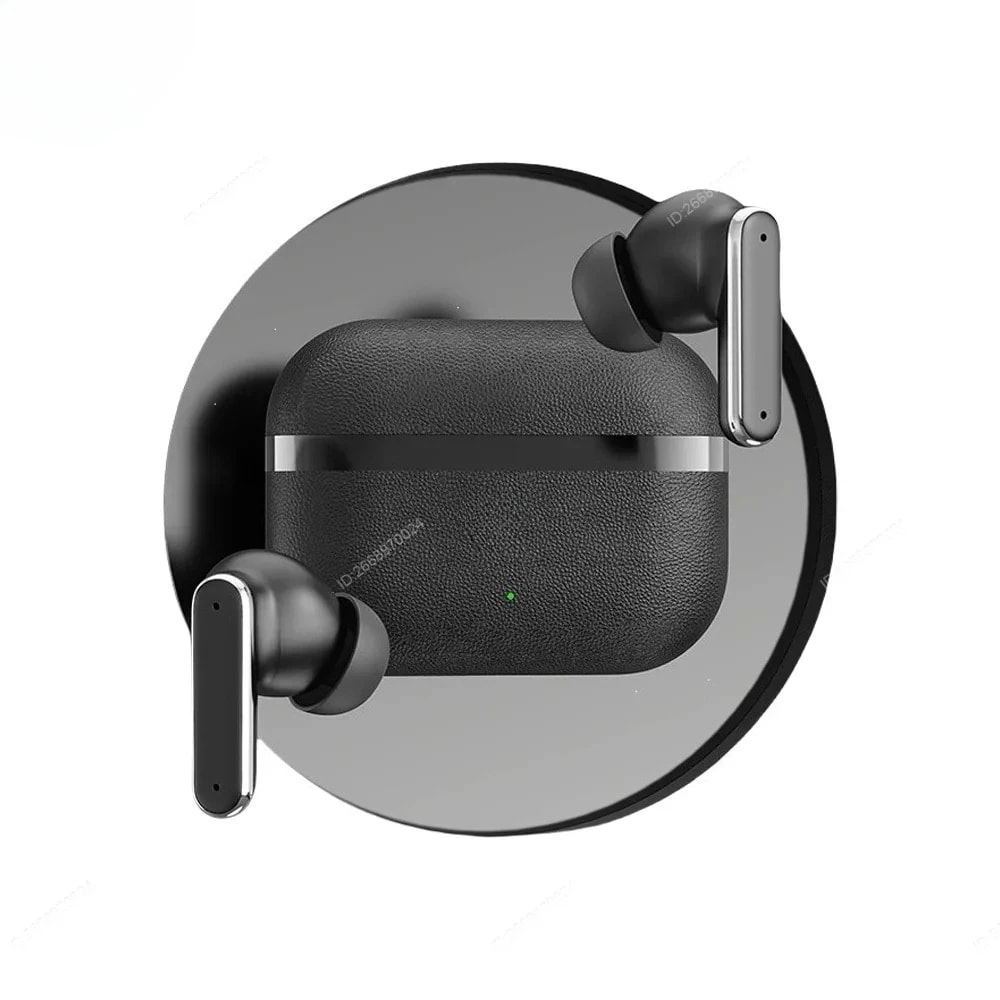 LeatherTouch Wireless Bluetooth Earbuds with Noise Cancellation & Long Battery Life