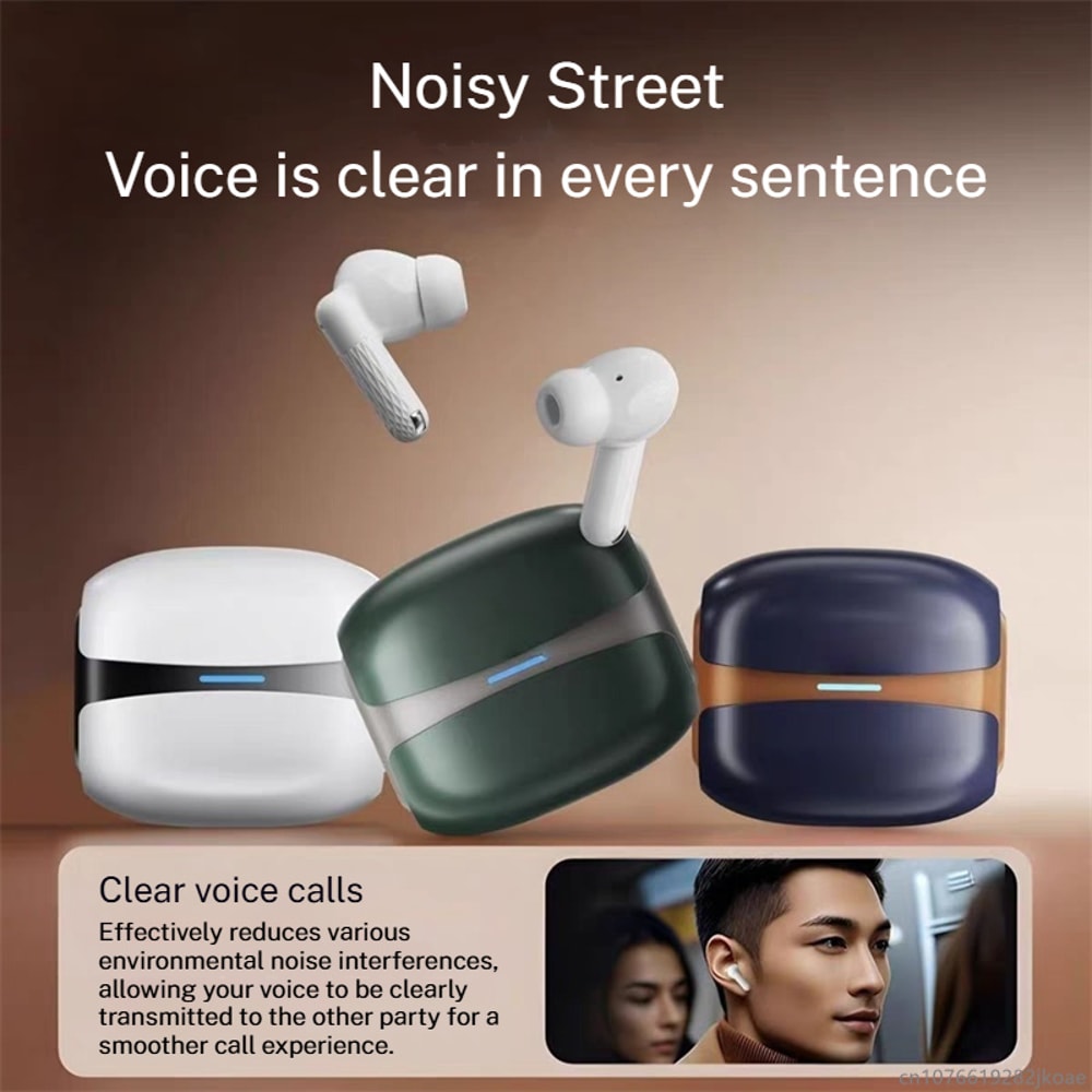 Wireless Earbuds Bluetooth Earphones HiFi Stereo Sports Headset With Noise Reduction Mic 6