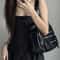Vintage Black Shoulder Bag Chic Harajuku Crossbody Purse For Women 2