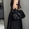Vintage Black Shoulder Bag Chic Harajuku Crossbody Purse For Women 4