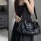 Vintage Black Shoulder Bag Chic Harajuku Crossbody Purse For Women 5