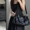 Vintage Black Shoulder Bag Chic Harajuku Crossbody Purse For Women 5