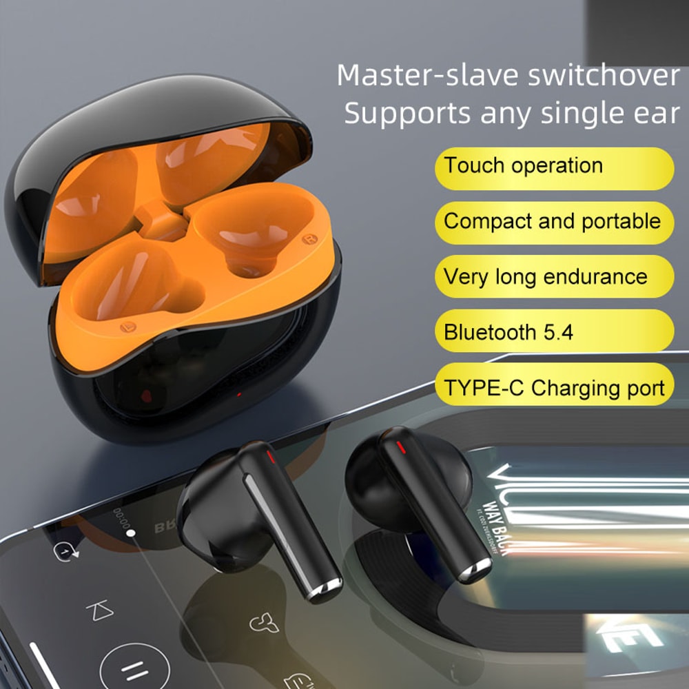 ColorBlock Mini Bluetooth Earbuds With HD Stereo Smart Touch Charging Case 4