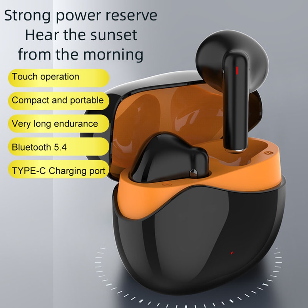 ColorBlock Mini Bluetooth Earbuds With HD Stereo Smart Touch Charging Case 5