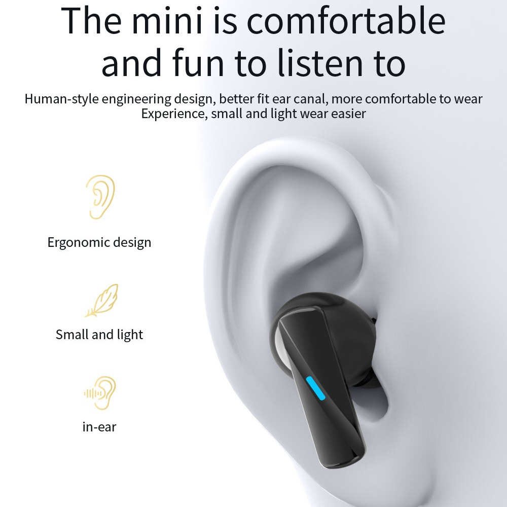 HiFi Wireless Earbuds With Touch Control Noise Reduction Waterproof Bluetooth Earphones 3