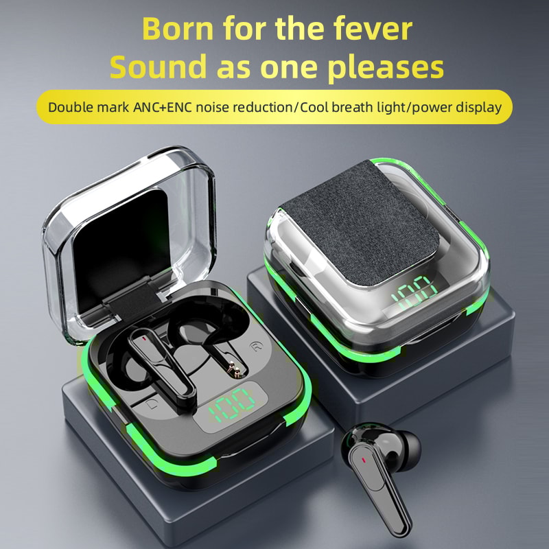 Ultra-Light TWS Wireless Earbuds with ENC Noise Cancelling & Long Battery Life