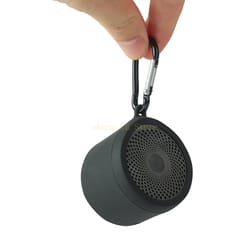 portable silicone speaker case with hook for shockproof protective cover