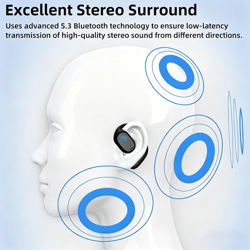 Bone Conduction Bluetooth Headphones Open Ear Wireless Sports Earbuds Waterproof 2