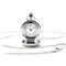 Vintage Lotus Blue Flower Pocket Watch Necklace For Women And Men Quartz Antique Silver Timepiece 0