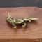 Mini Brass Fox Statue Vintage Desk Decor Animal Figurine Gift