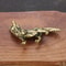 Mini Brass Fox Statue Vintage Desk Decor Animal Figurine Gift