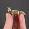 Mini Brass Fox Statue Vintage Desk Decor Animal Figurine Gift