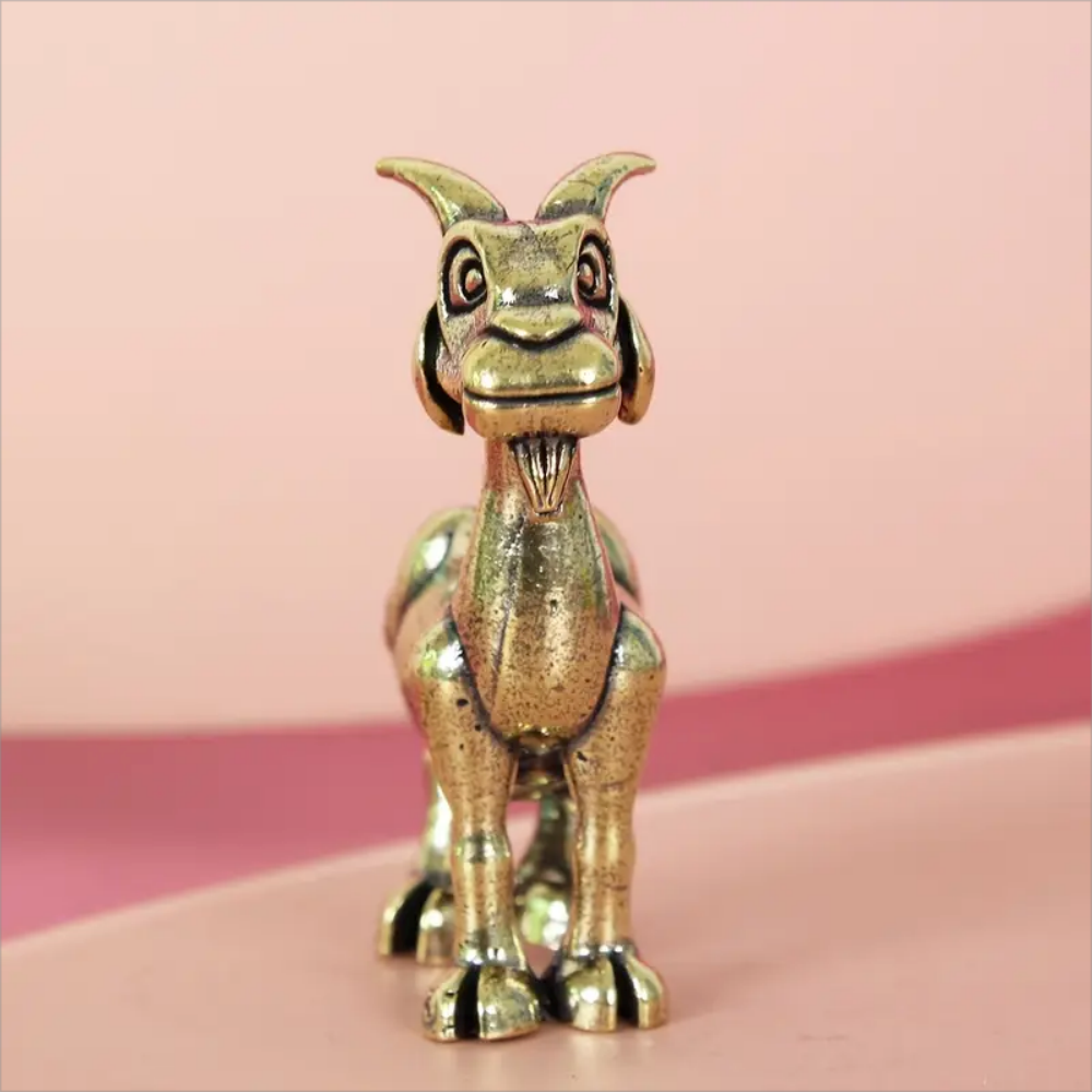 Vintage Brass Goat Statue Retro Animal Sculpture For Unique Home Decor 2