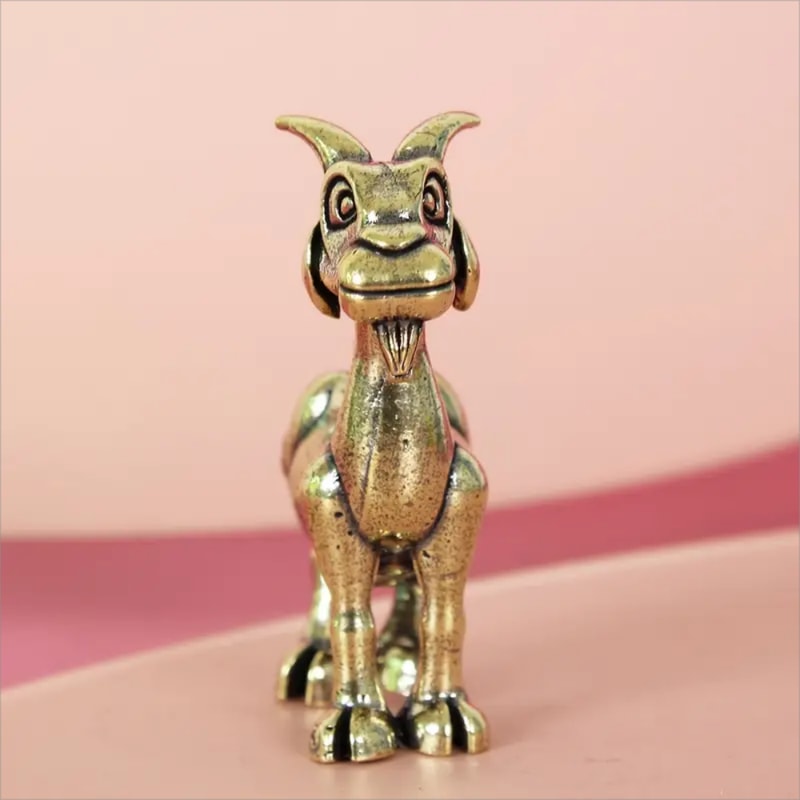 Vintage Brass Goat Statue Retro Animal Sculpture For Unique Home Decor 2