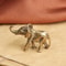 Antique Brass Elephant Figurine Decor Vintage Collectible Statue For Home Office 3