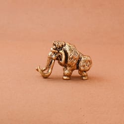 antique bronze mammoth figurine miniature animal sculpture desk ornament
