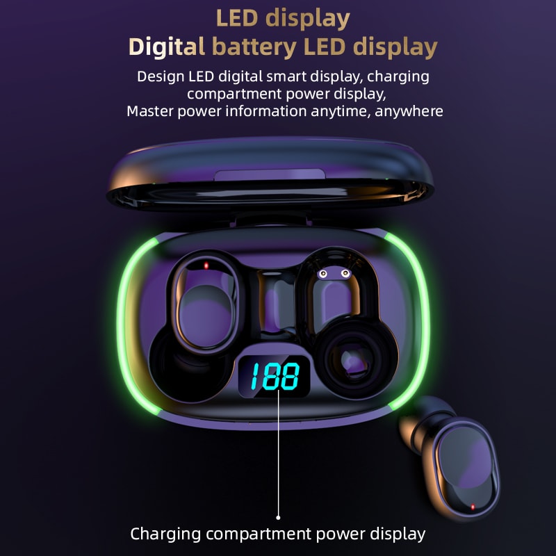 Smart LED Display Bluetooth Earbuds With HiFi Stereo Sound And Long Battery Life 4