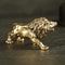 Vintage Copper Lion King Figurine Small Brass Mountain Lion Statue Decor 1