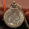 Vintage Cross Pocket Watch Necklace with Quartz Movement and Bronze Christian Pendant