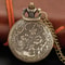 Vintage Cross Pocket Watch Necklace with Quartz Movement and Bronze Christian Pendant