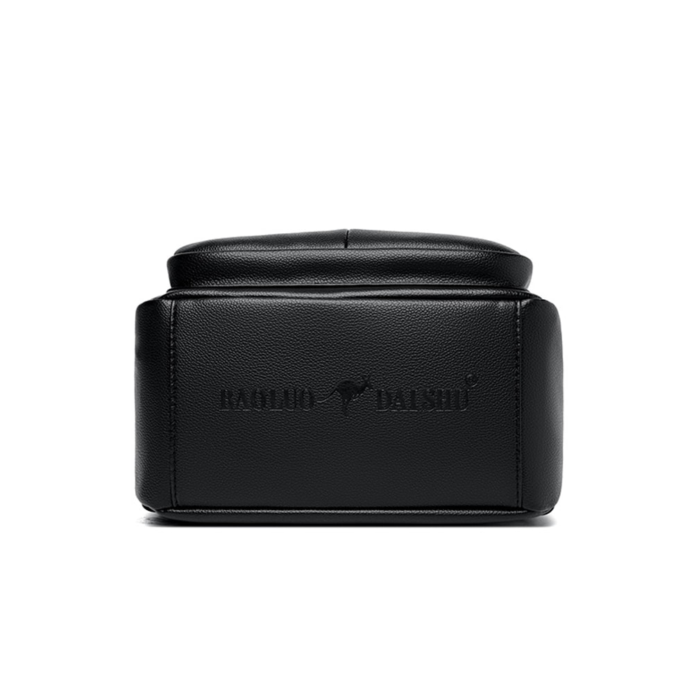 Elegant PU Leather Women Backpack Stylish Travel School Shoulder Bag 3