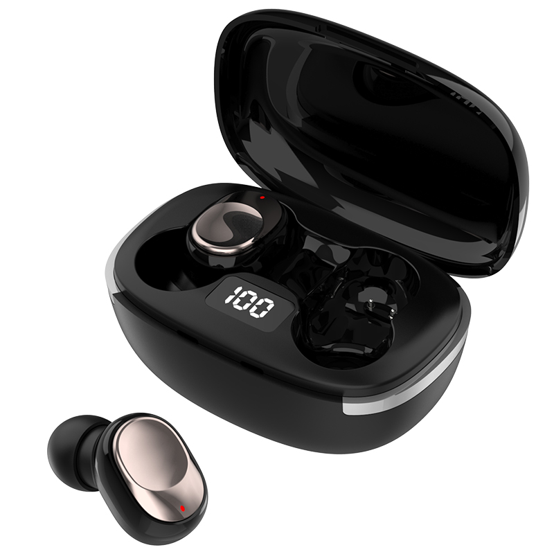 Wireless Bluetooth Earbuds with LED Display Case, HiFi Stereo TWS In-Ear Headphones