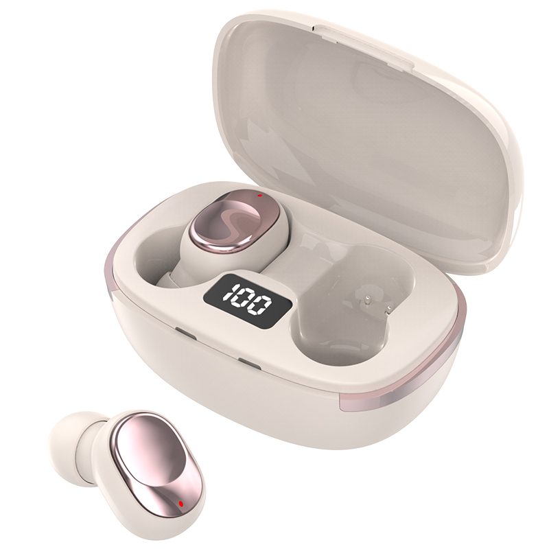 Wireless Bluetooth Earbuds with LED Display Case, HiFi Stereo TWS In-Ear Headphones