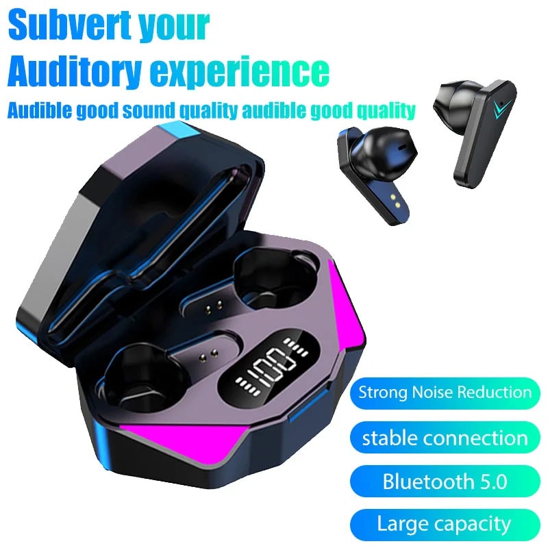 TWS Wireless Gaming Earbuds Low Latency Bluetooth Earphones with Mic