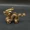 Vintage Brass Dragon Statue Chinese Feng Shui Dragon Decor Sculpture