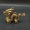 Vintage Brass Dragon Statue Chinese Feng Shui Dragon Decor Sculpture