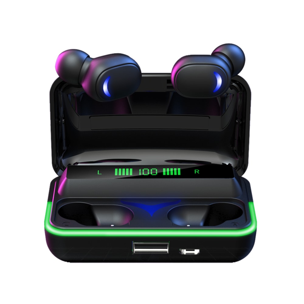 Flip Cover Wireless Bluetooth Earbuds With Charging Case And Touch Control Stereo Sound 1