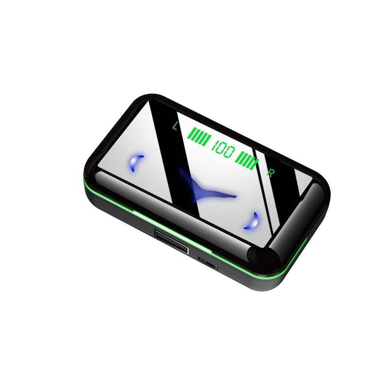 Flip Cover Wireless Bluetooth Earbuds With Charging Case And Touch Control Stereo Sound 3