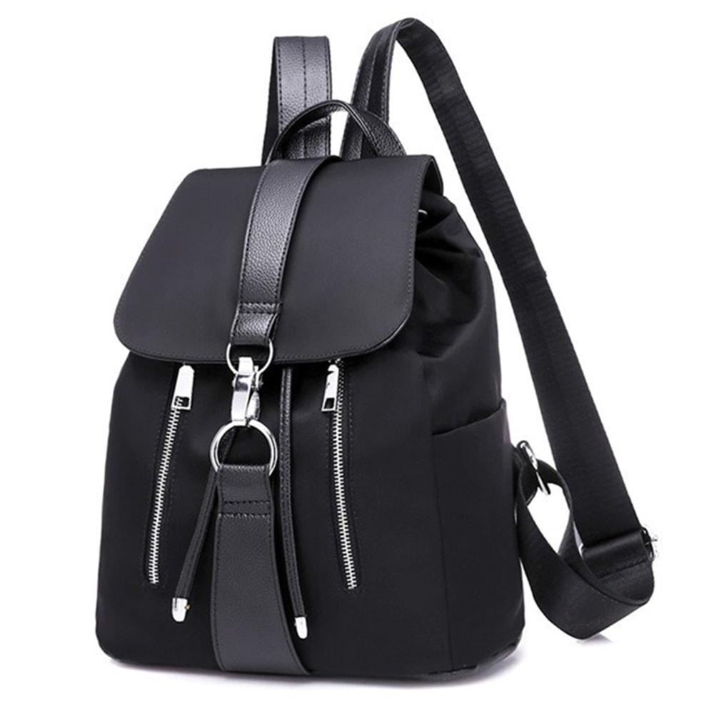 High Capacity Nylon Women Backpack Stylish Travel School Bag