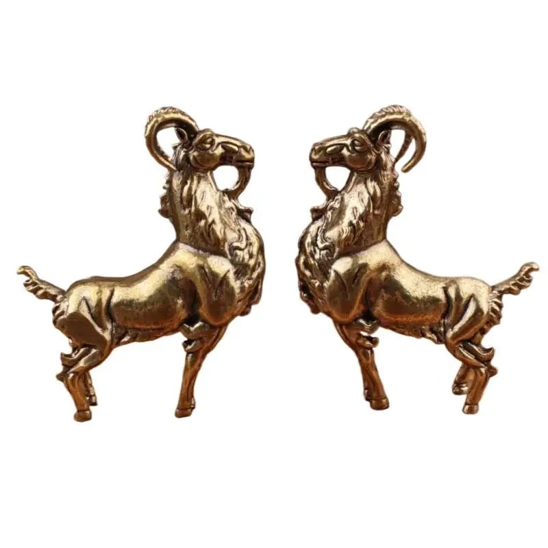 Vintage Brass Tea Pet Gazelle Figurine Miniature Animal Desk Ornament Decor