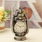 Vintage Oil Lamp Alarm Clock Retro Table Clock Night Light Decor 1
