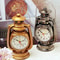 Vintage Oil Lamp Alarm Clock Retro Table Clock Night Light Decor 0