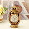 Vintage Oil Lamp Alarm Clock Retro Table Clock Night Light Decor 2