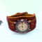 Vintage Punk Leather Wrap Watch Bracelet for Men Women Casual Wristwatch