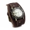Vintage Punk Leather Wrap Watch Bracelet for Men Women Casual Wristwatch